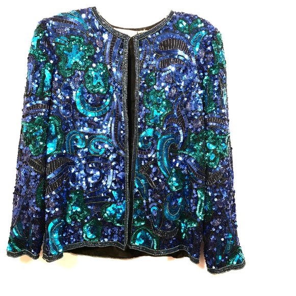 Laurence Kazar Jackets & Blazers - LAURENCE KAZAR Blue Blazer Size Small Vintage VTG